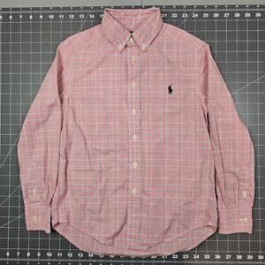 Polo Ralph Lauren Shirt Boys Size 8 Small Plaid Button Up Preppy Academia